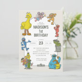  Sesamstraat personages Verjaardag Kaart (Staand voorkant)