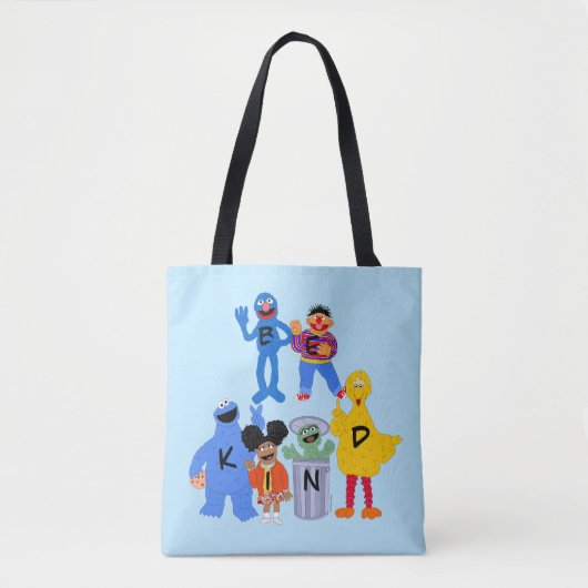 Sesamstraat personages | Wees aardig - Gebarentaal Tote Bag (Voorkant)
