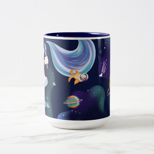 Sesamstraat | Persoonlijke Elmo-ruimte Tweekleurige Koffiemok (Center)