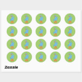 Sesamstraat Pino Ronde Sticker (Vel)