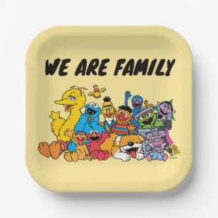 Sesamstraat   Portret Sesame Pals Group Papieren Bordje