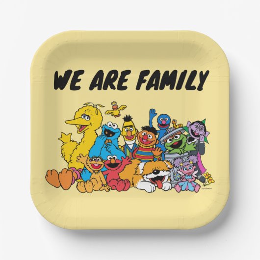 Sesamstraat | Portret Sesame Pals Group Papieren Bordje (Voorkant)