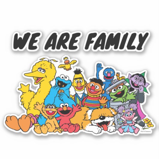 Sesamstraat | Portret Sesame Pals Group Sticker (Voorkant)