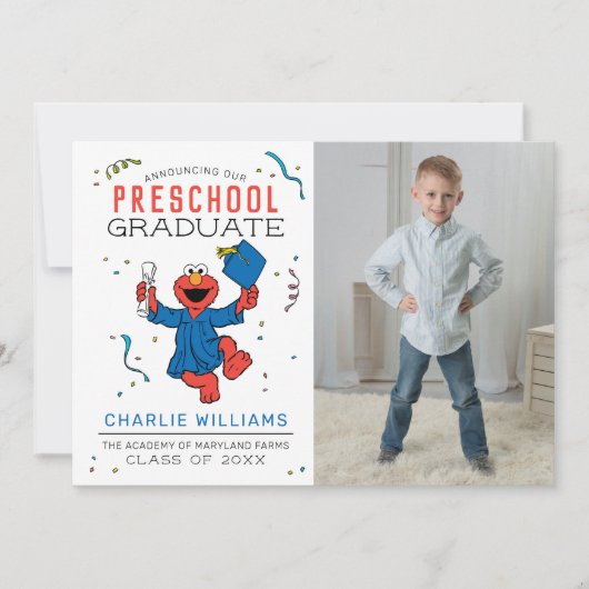 Sesamstraat | Preschool Afstuderen - Foto Aankondiging (Voorkant)