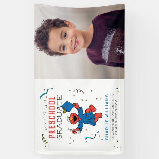 Sesamstraat | Preschool Afstuderen - Foto Spandoek (Verticaal)