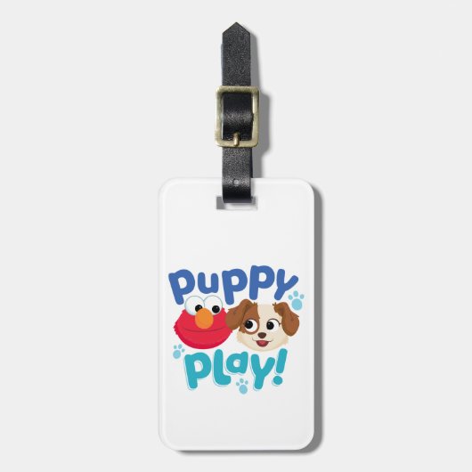 Sesamstraat | Puppy Play Elmo & Tango Bagagelabel (Voorkant verticaal)