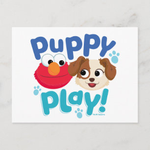 Sesamstraat Puppy Play Elmo & Tango Briefkaart