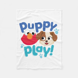 Sesamstraat Puppy Play Elmo & Tango Fleece Deken