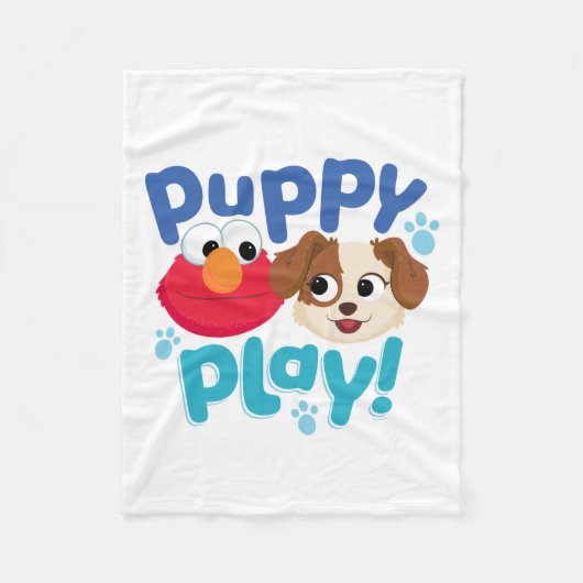 Sesamstraat | Puppy Play Elmo & Tango Fleece Deken (Voorkant)