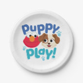 Sesamstraat | Puppy Play Elmo & Tango Papieren Bordje (Voorkant)