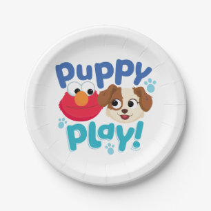Sesamstraat Puppy Play Elmo & Tango Papieren Bordje