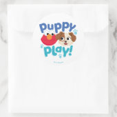Sesamstraat | Puppy Play Elmo & Tango Ronde Sticker (Tas)