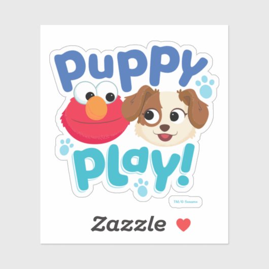 Sesamstraat | Puppy Play Elmo & Tango Sticker (Vel)