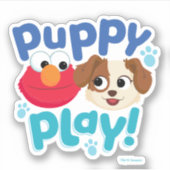 Sesamstraat | Puppy Play Elmo & Tango Sticker (Voorkant)