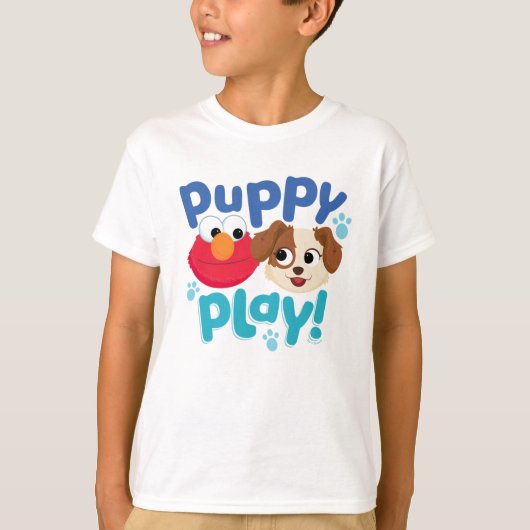 Sesamstraat | Puppy Play Elmo & Tango T-shirt (Voorkant)