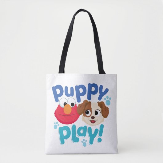 Sesamstraat | Puppy Play Elmo & Tango Tote Bag (Voorkant)