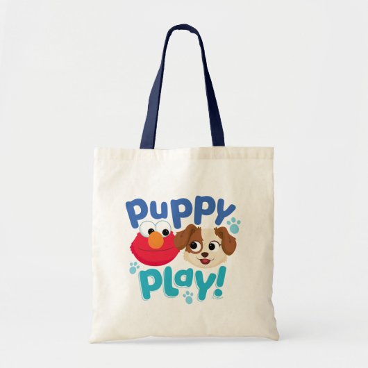 Sesamstraat | Puppy Play Elmo & Tango Tote Bag (Voorkant)