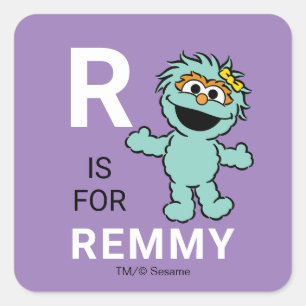 Sesamstraat   R voor Rosita   Jouw namen toevoegen Vierkante Sticker