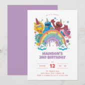 Sesamstraat Regenboog Eenhoorn Verjaardag Kaart (Voorkant / Achterkant)