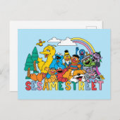Sesamstraat | Regenbooggolf Briefkaart (Voorkant / Achterkant)