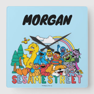 Sesamstraat   Regenbooggolf   Jouw namen toevoegen Vierkante Klok