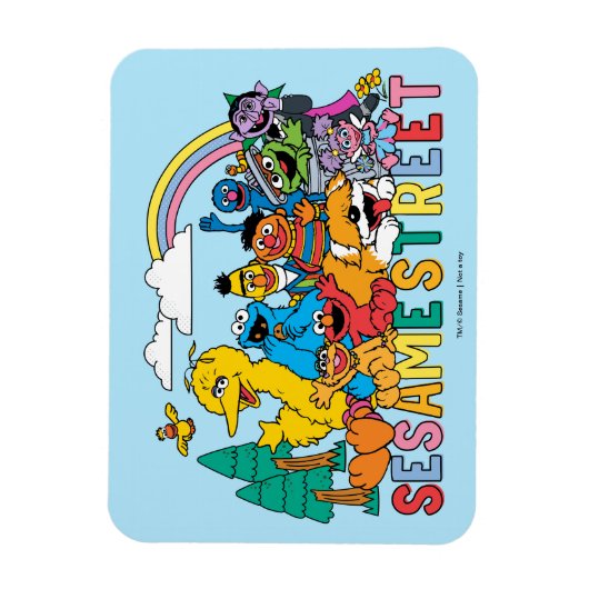 Sesamstraat | Regenbooggolf Magneet (Verticaal)