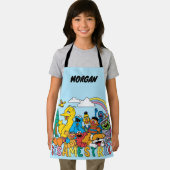 Sesamstraat | Regenbooggolf | Naam toevoegen Schort (Insitu)