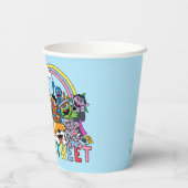 Sesamstraat | Regenbooggolf Papieren Bekers (Achterkant)