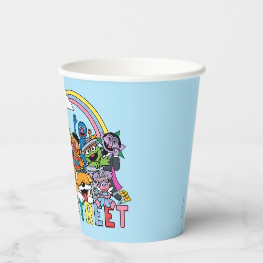Sesamstraat | Regenbooggolf Papieren Bekers (Achterkant)