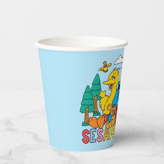Sesamstraat | Regenbooggolf Papieren Bekers (Voorkant)