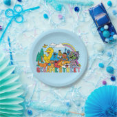 Sesamstraat | Regenbooggolf Papieren Bordje (Feest)
