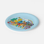 Sesamstraat | Regenbooggolf Papieren Bordje (Gekanteld)