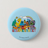 Sesamstraat | Regenbooggolf Ronde Button 5,7 Cm (Voorkant)