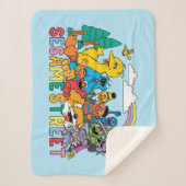 Sesamstraat | Regenbooggolf Sherpa Deken (Voorkant)