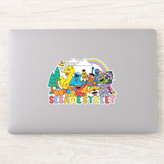 Sesamstraat | Regenbooggolf Sticker (Computer)