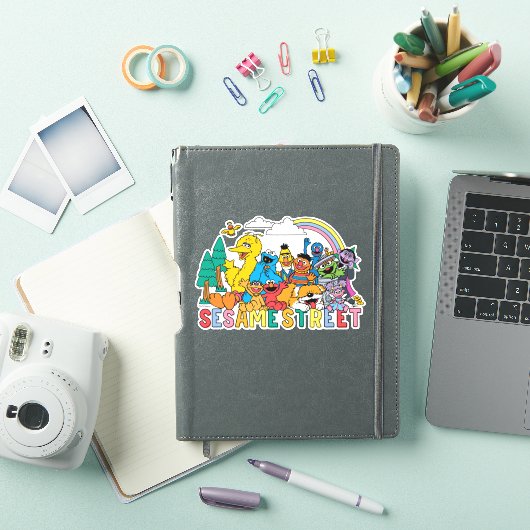 Sesamstraat | Regenbooggolf Sticker (iPad Cover)