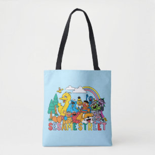 Sesamstraat Regenbooggolf Tote Bag