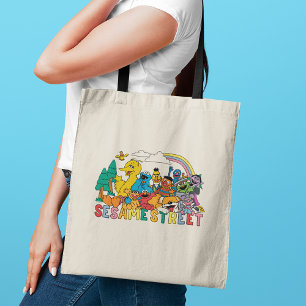 Sesamstraat Regenbooggolf Tote Bag