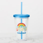 Sesamstraat | Regenbooggrafie | Jouw namen toevoeg Acryl Drinkbeker (Voorkant)