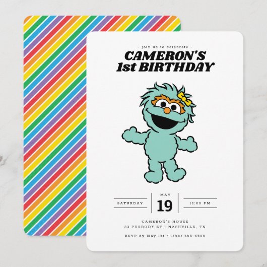 Sesamstraat Rosita - Birthday Kaart (Voorkant / Achterkant)