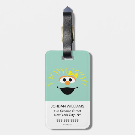 Sesamstraat | Rosita Face Art Bagagelabel (Achterkant verticaal)