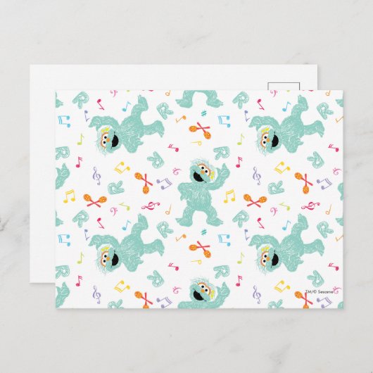 Sesamstraat | Rosita Music Scribble Pattern Briefkaart (Voorkant / Achterkant)
