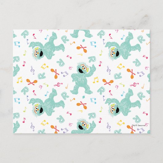 Sesamstraat | Rosita Music Scribble Pattern Briefkaart (Voorkant)