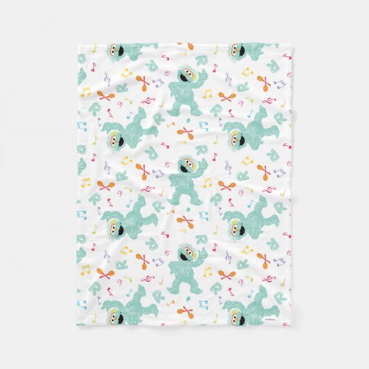 Sesamstraat | Rosita Music Scribble Pattern Fleece Deken (Voorkant)