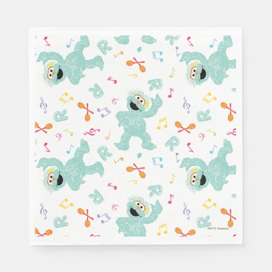 Sesamstraat | Rosita Music Scribble Pattern Servet (Voorkant)