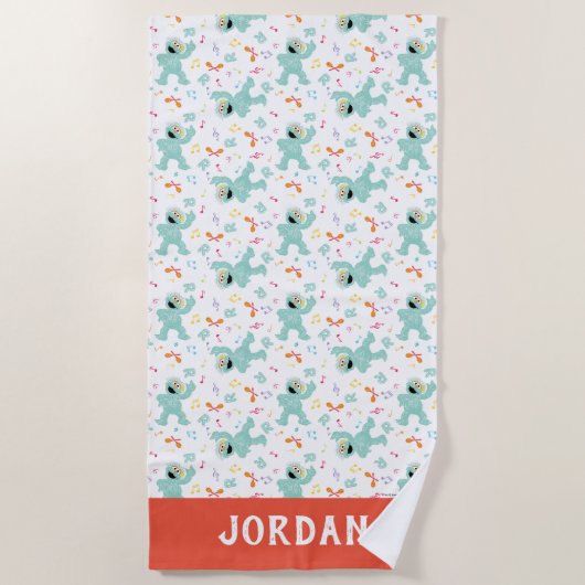 Sesamstraat | Rosita Music Scribble Pattern Strandlaken (Voorkant)