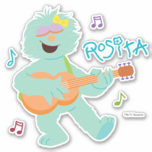 Sesamstraat   Rosita-spelgitaar Sticker