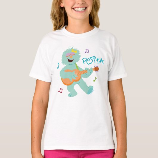 Sesamstraat | Rosita-spelgitaar T-shirt (Voorkant)
