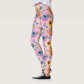 Sesamstraat roze bloemenpatroon leggings (Links)