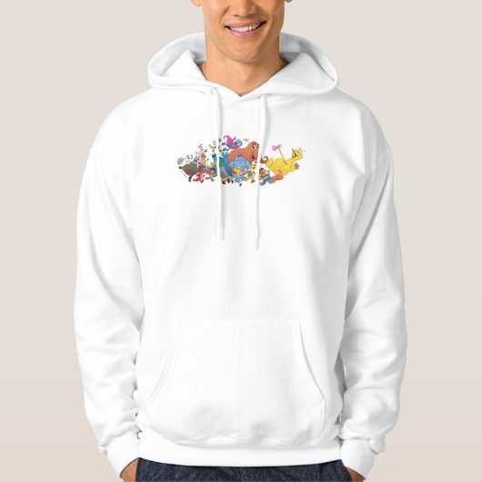 Sesamstraat Run! Tekenillustratie Hoodie (Voorkant)